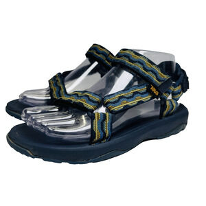 Teva Hurricane XLT 2 Hiking Sandals Kids Size 4 Blue Yellow Adjustable Straps